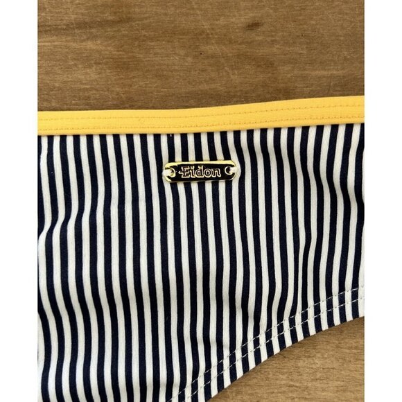 Eidon Womens Rebel Bikini Bottom Swimwear Navy Blue Stripe Size M NEW - Picture 4 of 4